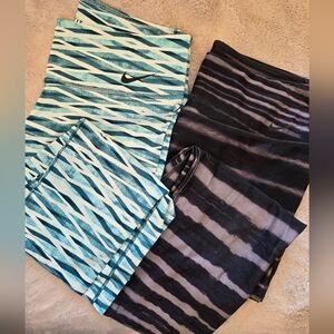 Nike Dri-Fit Crop Length Leggings Set (L)